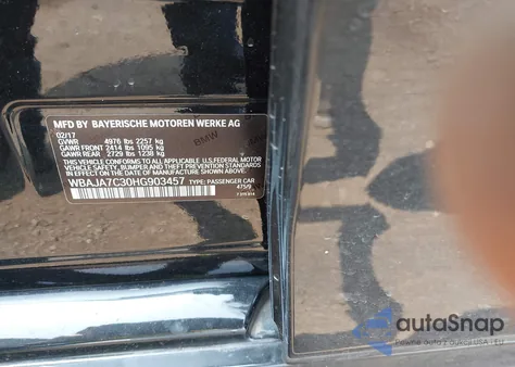 2017 BMW 530I xDrive z USA, uszkodzony, nr VIN WBAJA7C30HG903457